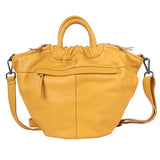 Handmade Genuine Leather Tote Bag Yellow