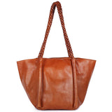 Wander Handmade Genuine Leather Tote Bag Brown