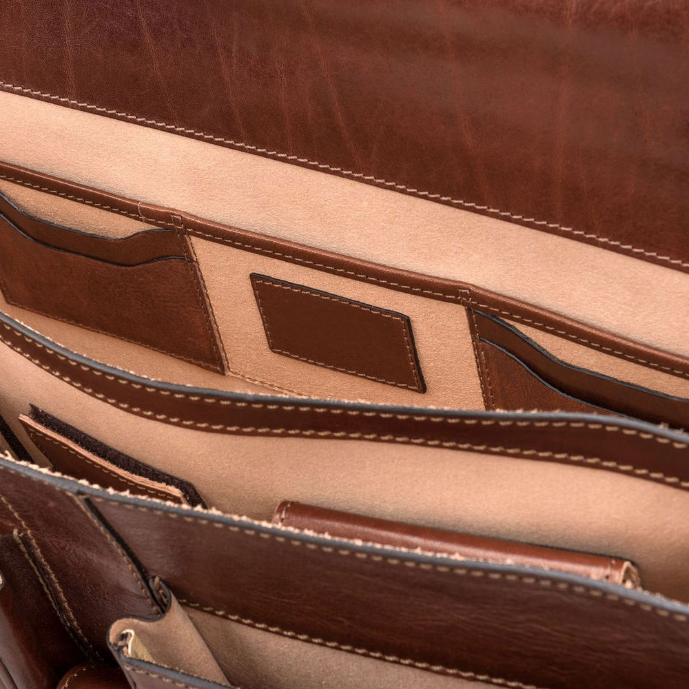 Handmade Large Men's Genuine Leather Briefcase