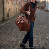 The Voyager Handmade Large Men's Genuine Leather Duffel Bag