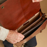 Handmade Men's Genuine Leather Briefcase Bag