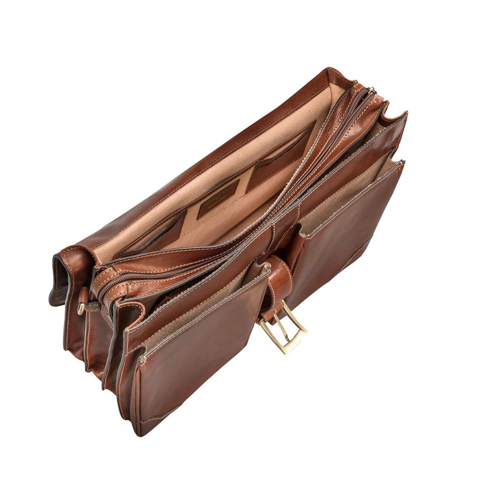 Handmade Large Men's Genuine Leather Briefcase