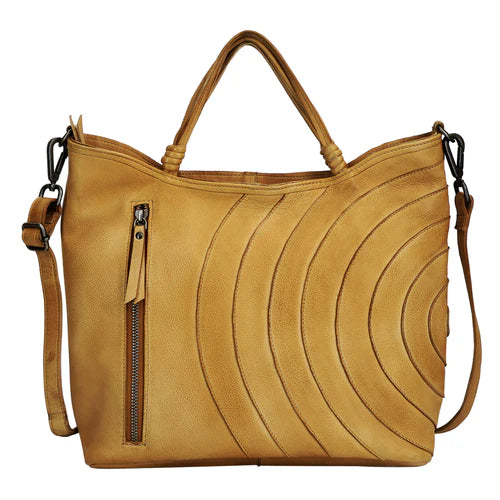 Joplin Handmade Genuine Leather Crossbody Bag brown