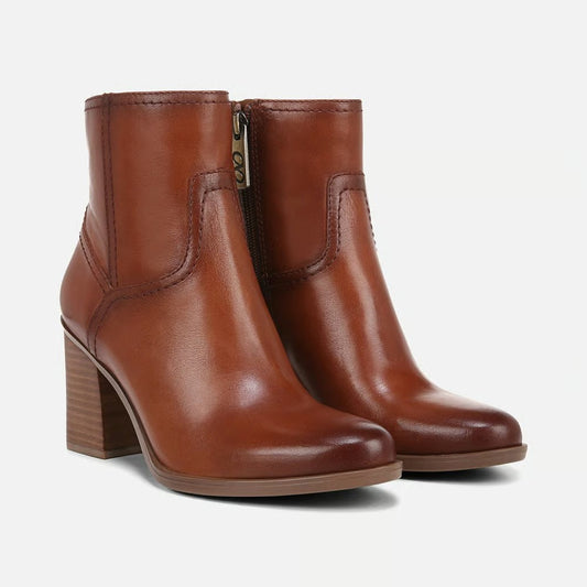 Kalina Women's Faux Leather Lug Sole Ankle Bootie
