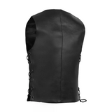 Kids Genuine Leather Vest with Traditional Style & Side Laces
