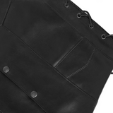 Kids Genuine Leather Vest with Traditional Style & Side Laces