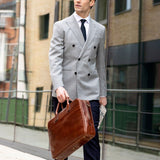 Handmade Large Genuine Leather 17" Laptop Bag