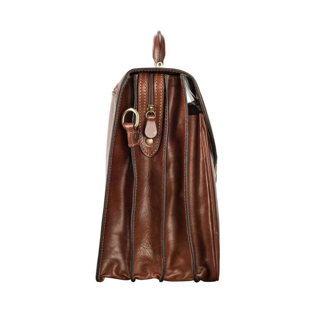 Handmade Large Men's Genuine Leather Briefcase