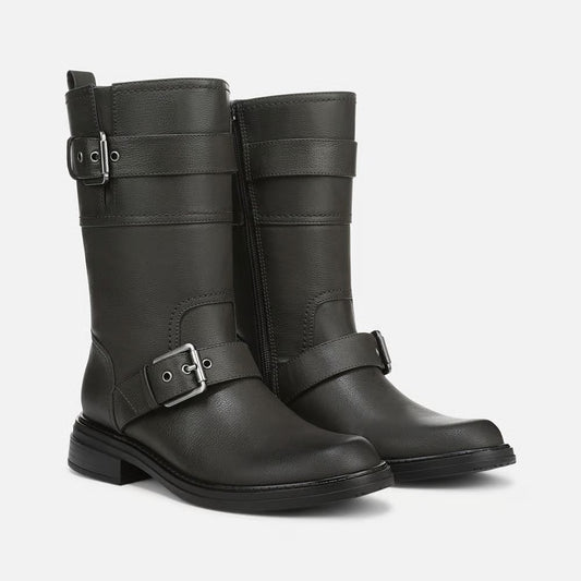 Latoya Women's Faux Leather Moto Mid-Calf Boot