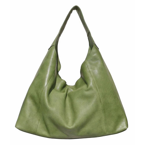 Lindsey Handmade Genuine Leather Tote green