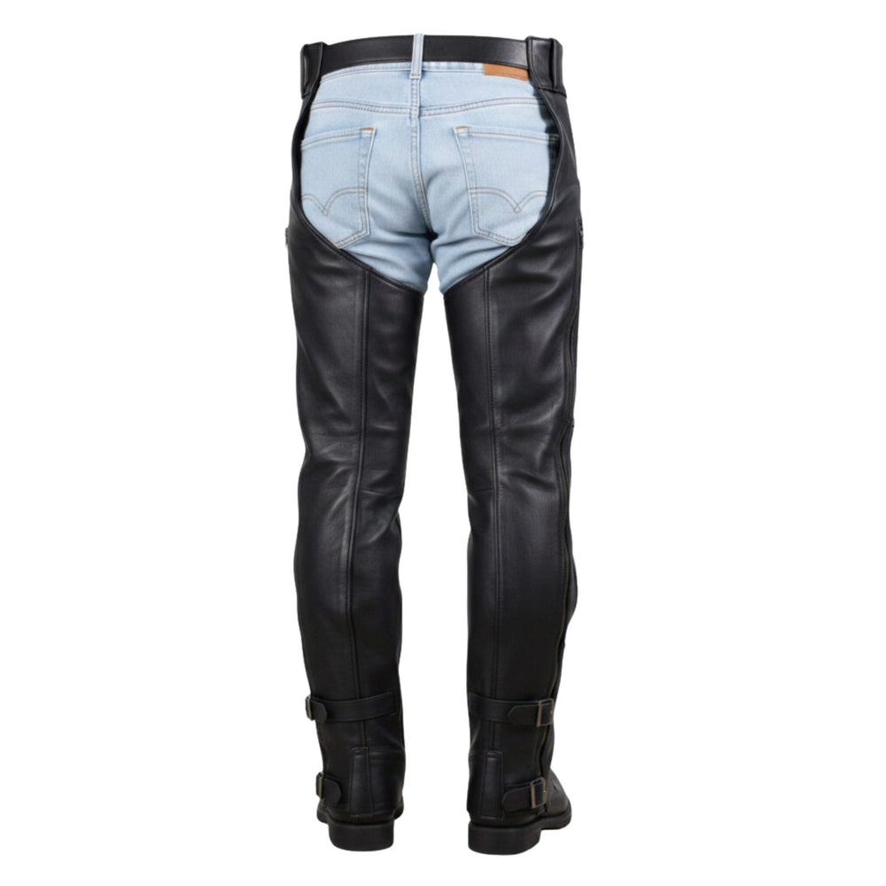 Allstate Men's Genuine Leather Motorcycle Chaps