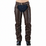 Nomad Nebula Men's Black Leather Biker Chaps