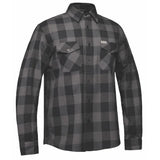 Men's Black & Grey Long Sleeve Cotton Flannel Shirt