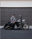 Shadow Men's Black & Grey Long Sleeve Flannel Shirt