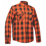 Men's Black & Orange Long Sleeve Cotton Flannel Shirt