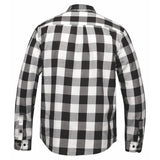 Men's Black & White Long Sleeve Cotton Flannel Shirt
