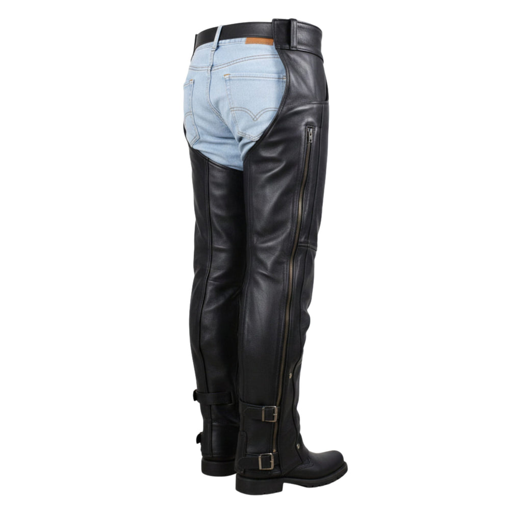 Allstate Men's Genuine Leather Motorcycle Chaps