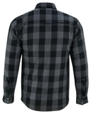 Men's Long Sleeve Motorcycle Flannel Shirt