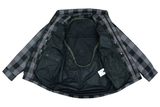 Men's Long Sleeve Motorcycle Flannel Shirt