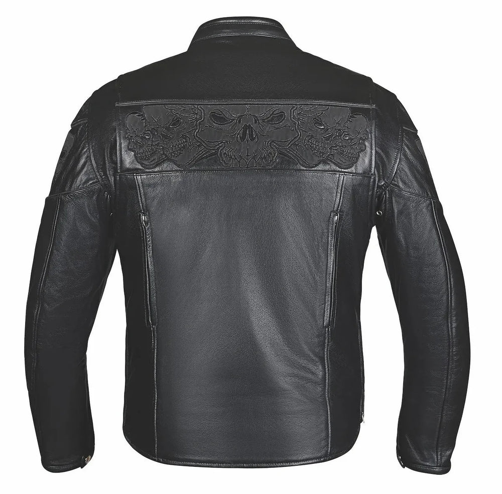 Phantom Men's Premium Genuine Leather Biker Jacket