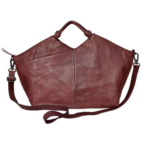 Nelly Handmade Genuine Leather Crossbody Bag red