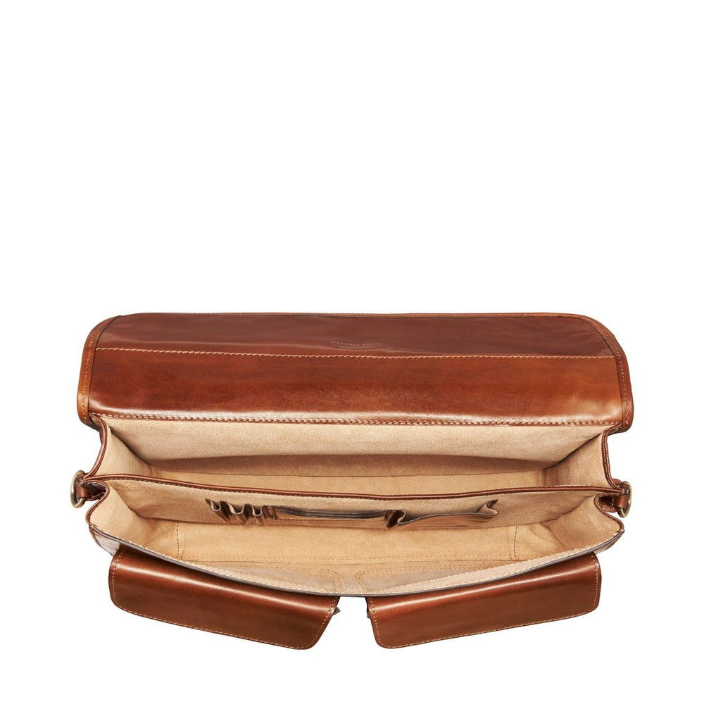 Pursuit Handmade 17" Genuine Leather Laptop Briefcase Satchel