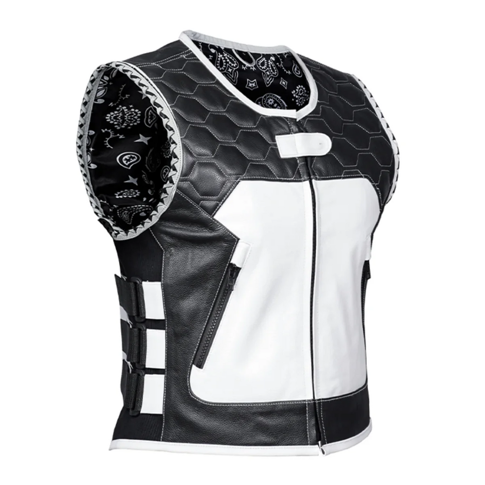 Shadow Pearl Women's Genuine Leather Motorcycle Vest