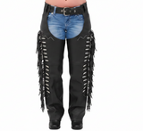 Sheriff Men's Brown Leather Motorcycle Chaps