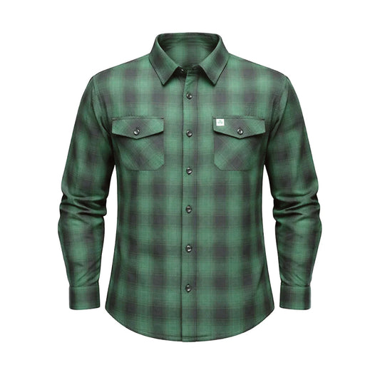 St. Paddy's Day Men's Green Long Sleeve Flannel Shirt