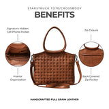Starstruck Handmade Genuine Leather Crossbody Bag