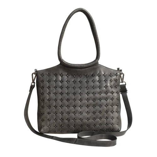 Starstruck Handmade Genuine Leather Crossbody Black