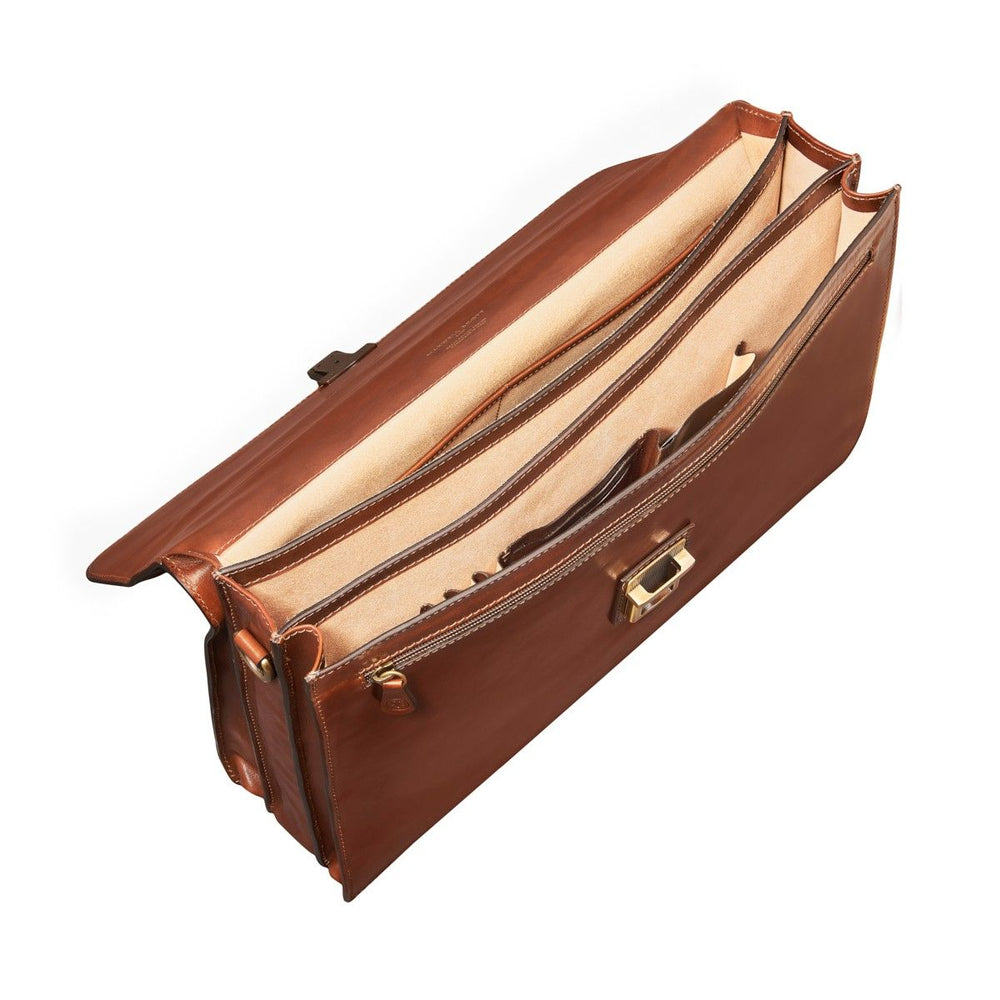 The Chamber Handmade Genuine Leather 17" Laptop Briefcase