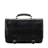 The Conqueror Handmade Men's Genuine Leather Satchel Briefcase