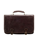 The Conqueror Handmade Men's Genuine Leather Satchel Briefcase
