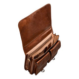 The Conqueror Handmade Men's Genuine Leather Satchel Briefcase