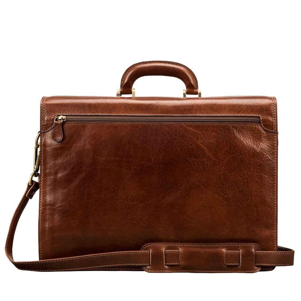 The Crown Handmade Classic Genuine Leather Briefcase for Men