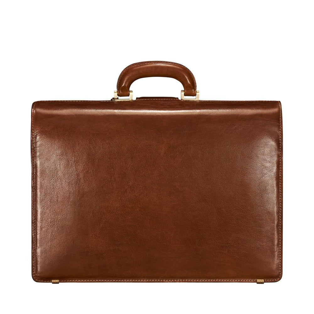 The Grand Dominion Handmade Large Genuine Leather Lawyer Briefcase