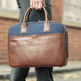 The Hallmark Handmade Men's Canvas & Leather Laptop Bag