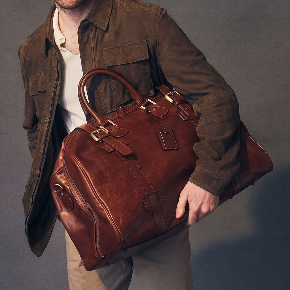 The Voyager Handmade Large Men's Genuine Leather Duffel Bag