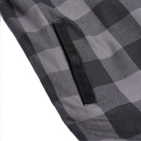 Gray Thread Men's Long Sleeve Motorcycle Flannel Shirt