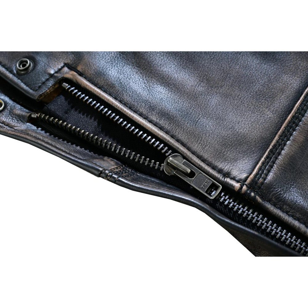 Unisex Genuine Leather Motorcycle Chaps