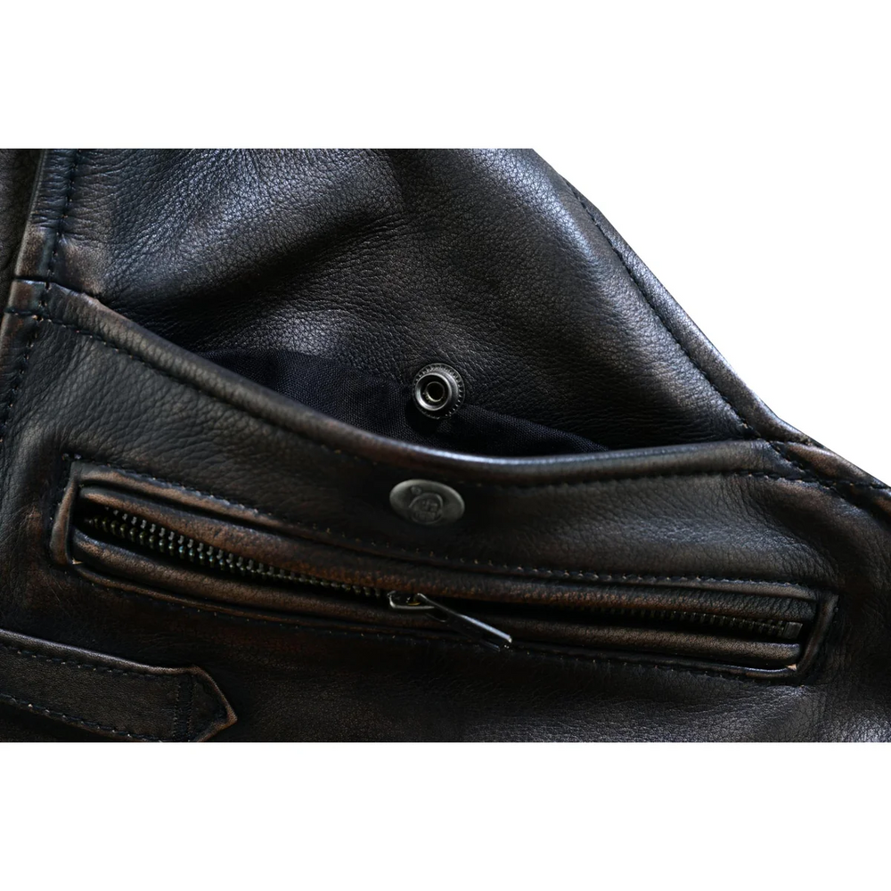 Unisex Genuine Leather Motorcycle Chaps
