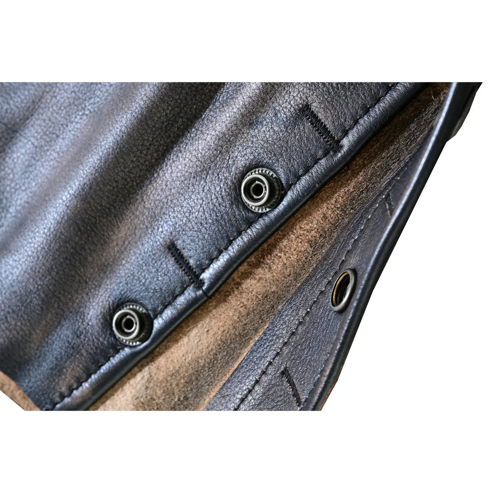 Unisex Genuine Leather Motorcycle Chaps