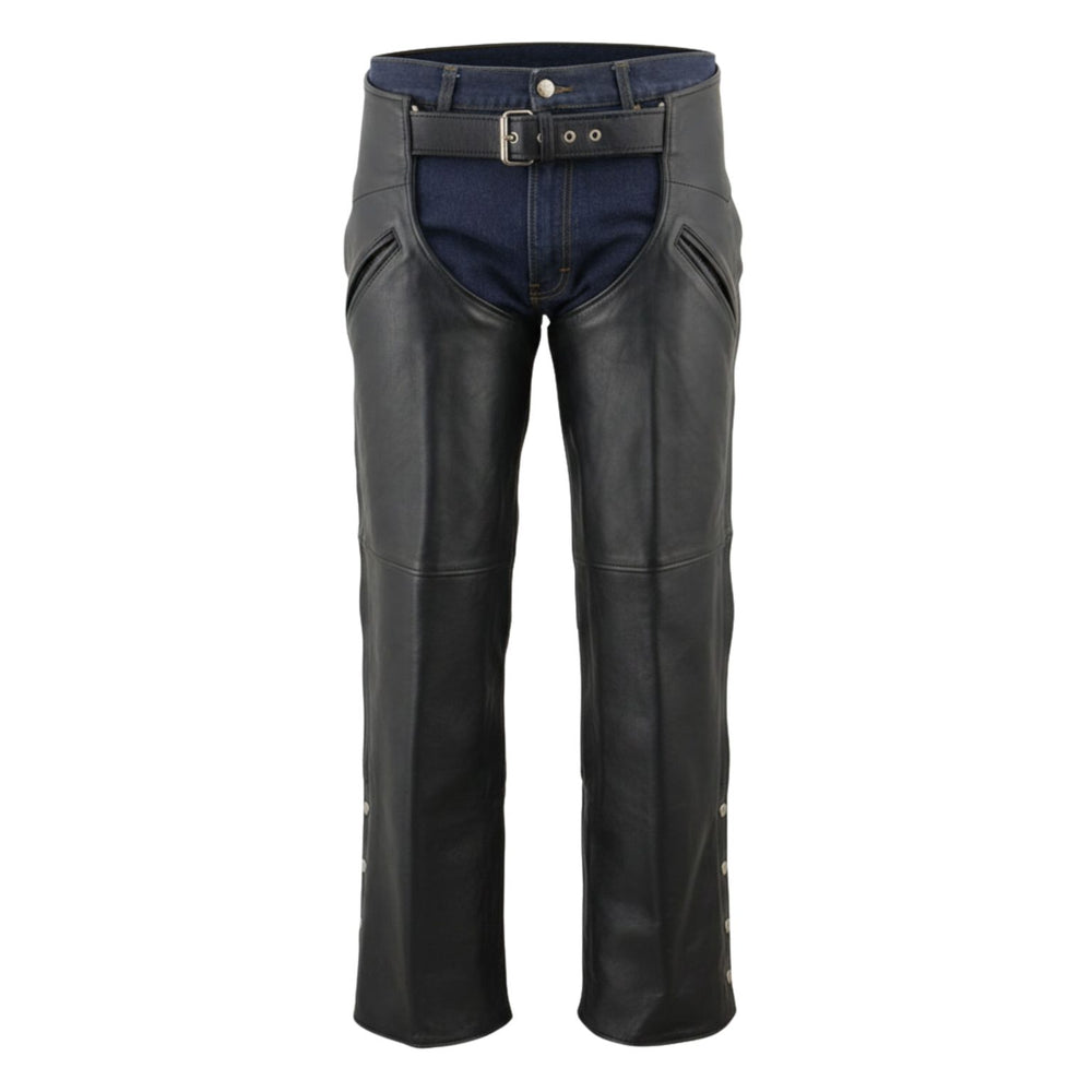 Viper Venom Men's Genuine Leather Motorcycle Chaps