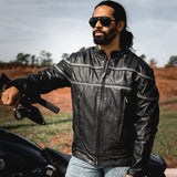 Viper Men's Premium Genuine Leather Biker Jacket