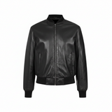 Men's Classic Genuine Leather Bomber Jacket