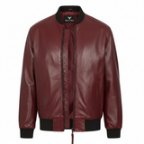 Men's Black Genuine Leather Bomber Jacket – Modern Edge