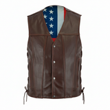 Honor Men's Genuine Leather Motorcycle Vest