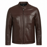 Men's Classic Black Genuine Leather Jacket