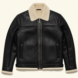 Shearling Leather Jacket – Premium Aviator Style